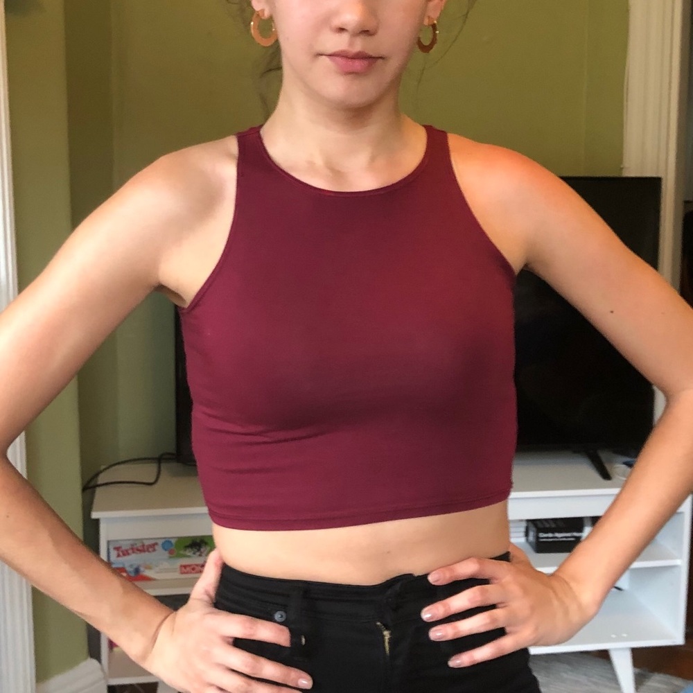 Maroon crop top